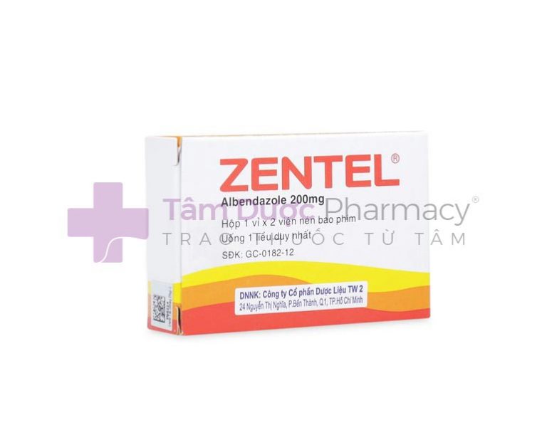 ThuỐc TẨy Giun SÁn Zentel 200mg 2 ViÊnhỘp Nhà Thuốc Tâm Dược 2876